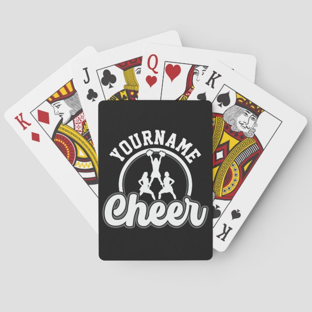 Personalized NAME Cheer Team Varsity Cheerleader Poker Cards (Back)