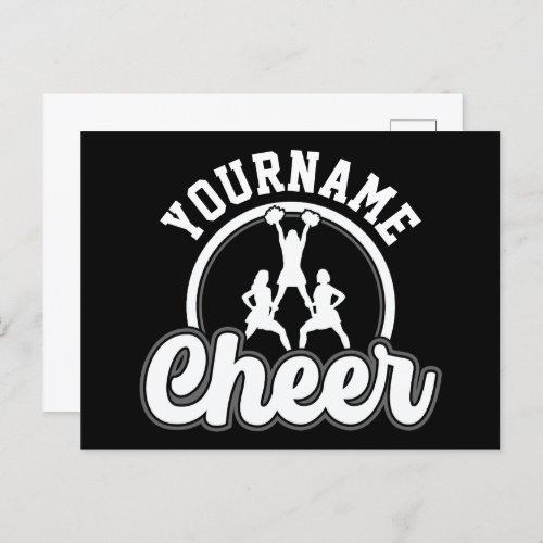 Personalized NAME Cheer Team Varsity Cheerleader Postcard