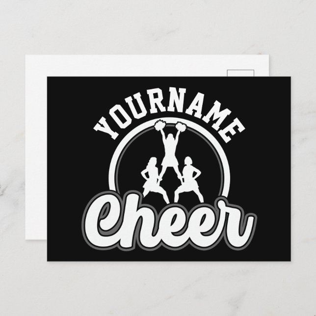 Personalized NAME Cheer Team Varsity Cheerleader Postcard (Front/Back)