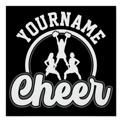 Personalized NAME Cheer Team Varsity Cheerleader Poster