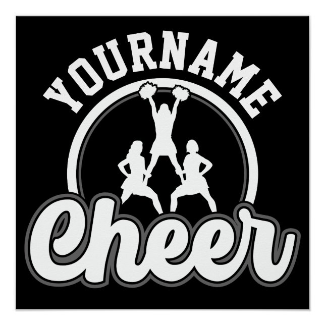 Personalized NAME Cheer Team Varsity Cheerleader Poster (Front)