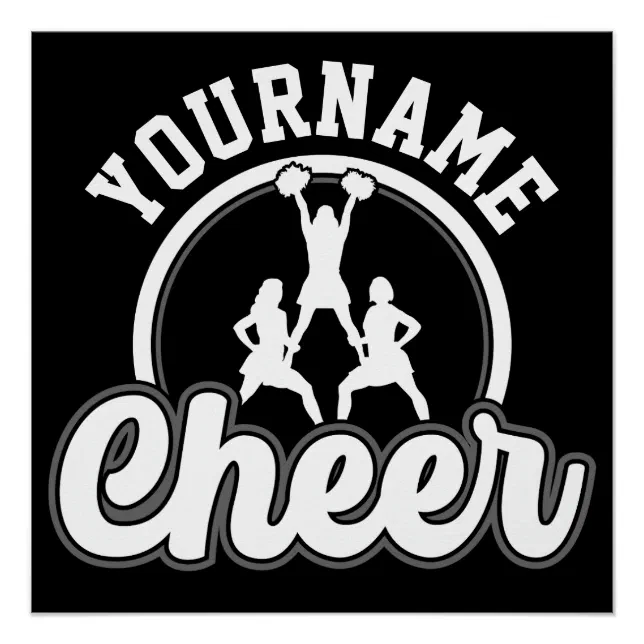 Personalized NAME Cheer Team Varsity Cheerleader Poster Zazzle