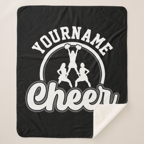 Personalized NAME Cheer Team Varsity Cheerleader Sherpa Blanket