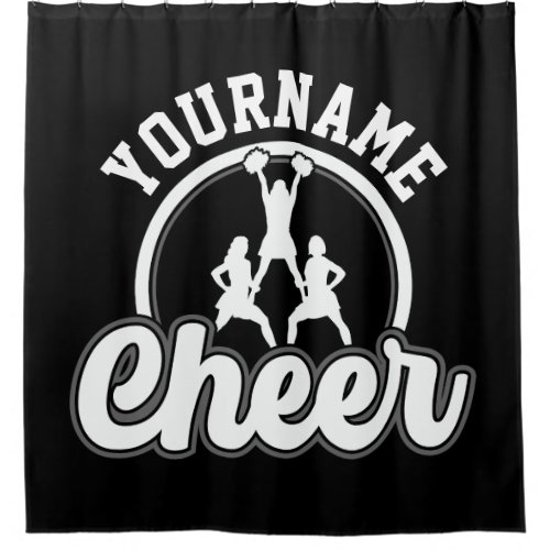 Personalized NAME Cheer Team Varsity Cheerleader Shower Curtain
