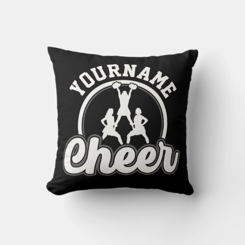Personalized NAME Cheer Team Varsity Cheerleader Throw Pillow