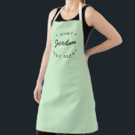 Personalized Name Chef established year Mint green Apron<br><div class="desc">Introducing our Personalized Name Chef Established Year Mint Green Apron, the perfect accessory for the talented chef in your life. This apron not only adds a touch of style to their cooking attire but also serves as a constant reminder to keep creating delicious meals. With its modern and unique design,...</div>