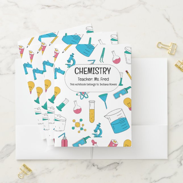 Personalized Name Chemistry Pocket Folder – Custom (In Situ)