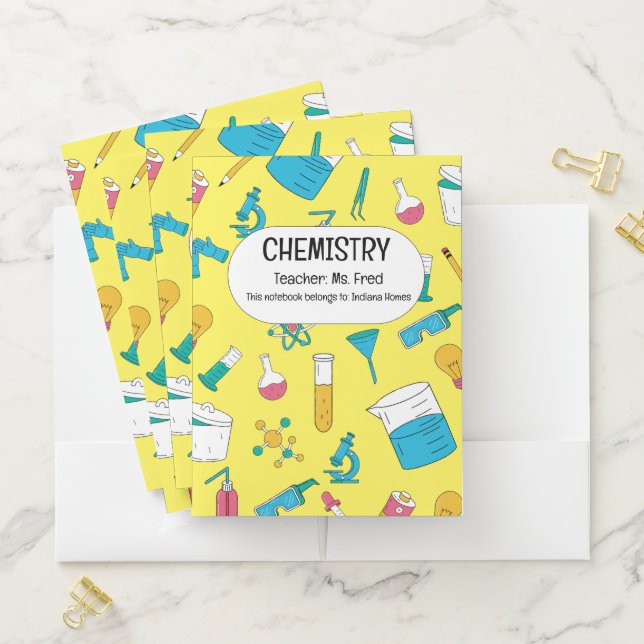 Personalized Name Chemistry Pocket Folder – Custom (In Situ)