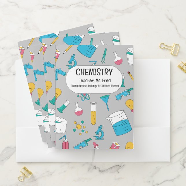 Personalized Name Chemistry Pocket Folder – Custom (In Situ)