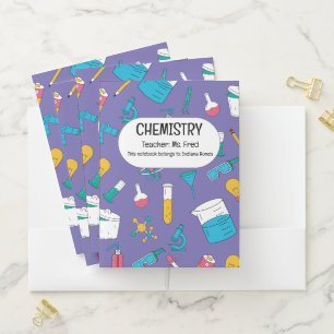 Personalized Name Chemistry Pocket Folder – Custom