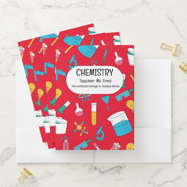 Personalized Name Chemistry Pocket Folder – Custom (In Situ)