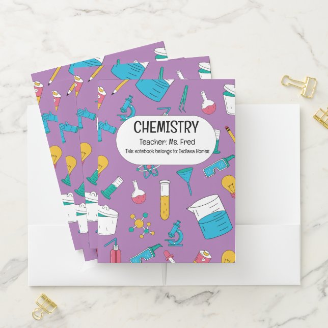 Personalized Name Chemistry Pocket Folder – Custom (In Situ)