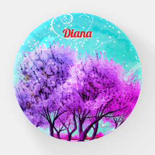Personalized name Cherry blossoms Paperweight
