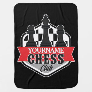 Personalized NAME Chess Player Club Checkmate Baby Blanket