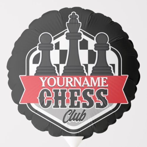 Personalized NAME Chess Player Club Checkmate  Balloon