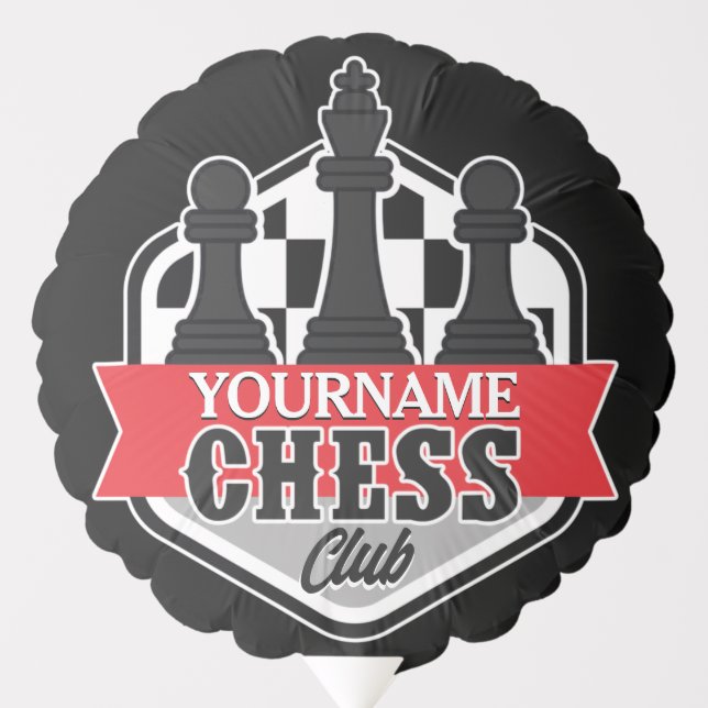 Personalized NAME Chess Player Club Checkmate  Balloon (Front)