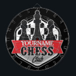 Personalized NAME Chess Player Club Checkmate Dart Board<br><div class="desc">Personalized NAME Chess Player Club Checkmate design - Customize with your Name or Custom Text!</div>
