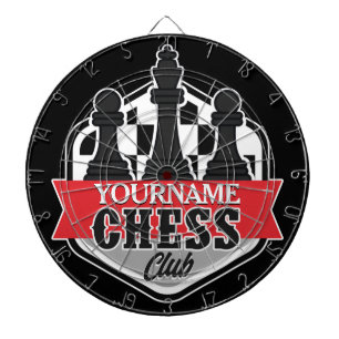 Personalized NAME Chess Player Club Checkmate Dart Board