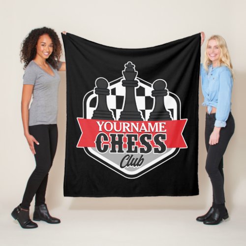 Personalized NAME Chess Player Club Checkmate Fleece Blanket