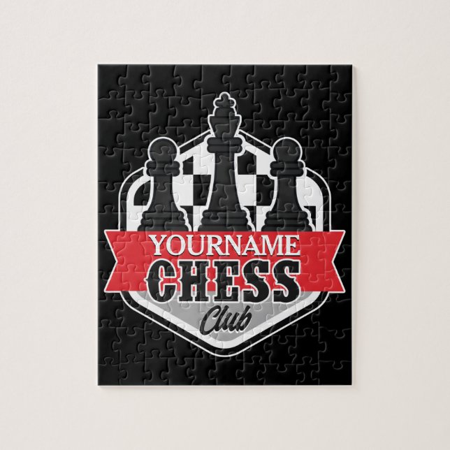 Personalized NAME Chess Player Club Checkmate  Jigsaw Puzzle (Vertical)