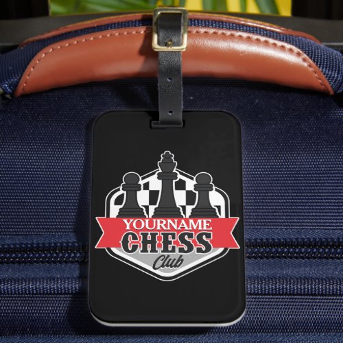 Personalized NAME Chess Player Club Checkmate  Luggage Tag