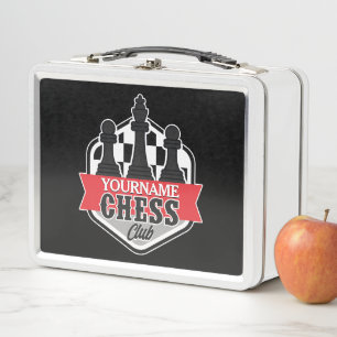 Personalized NAME Chess Player Club Checkmate Metal Lunch Box