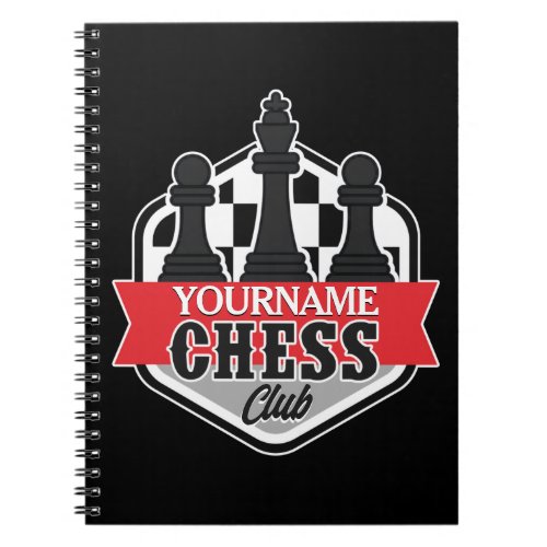 Personalized NAME Chess Player Club Checkmate Notebook