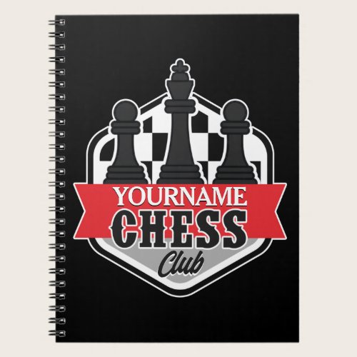 Personalized NAME Chess Player Club Checkmate Notebook