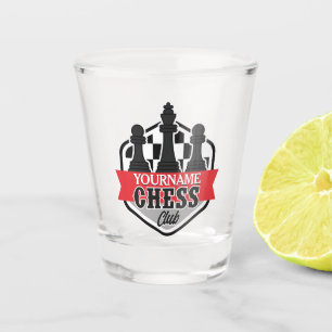 Personalized NAME Chess Player Club Checkmate   Shot Glass