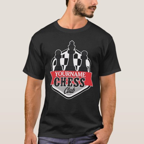 Personalized NAME Chess Player Club Checkmate   T_Shirt