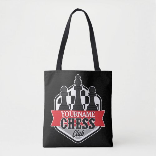 Personalized NAME Chess Player Club Checkmate Tote Bag