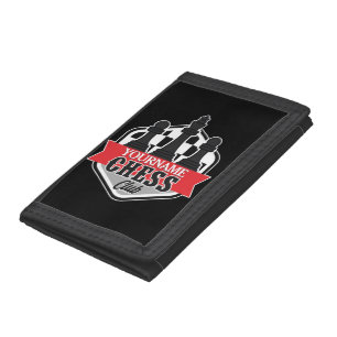 Personalized NAME Chess Player Club Checkmate Tri-fold Wallet