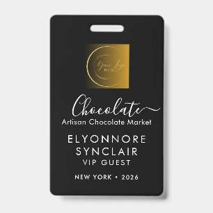 Personalized Name Chocolate Festival VIP Pass  Badge