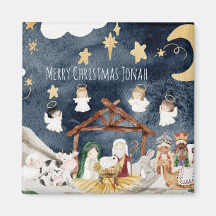 Personalized Name Christian Christmas Kids Magnet