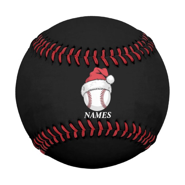 Personalized Name Christmas Baseball Santa Hat (Front)