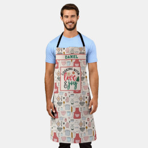 Personalized Name Christmas Cooking Kitchen Quotes Apron
