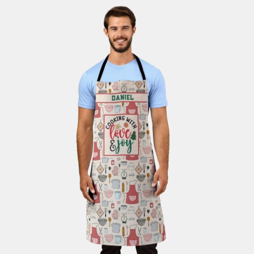 Personalized Name Christmas Cooking Kitchen Quotes Apron