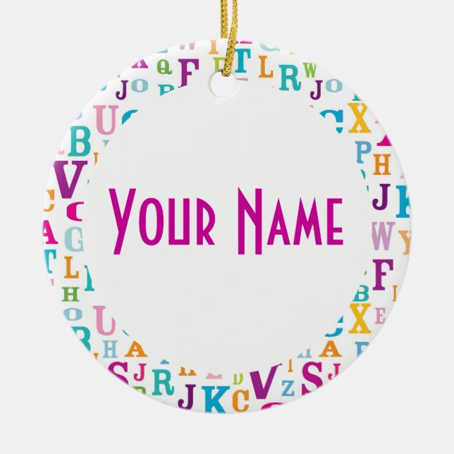 Personalized Name Christmas Ornament Gift Keepsake (Front)