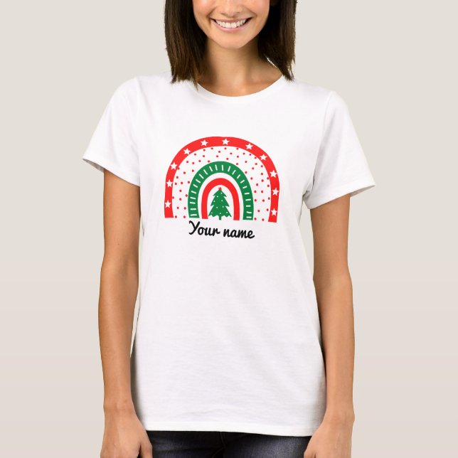 Personalized Name Christmas T-Shirt (Front)