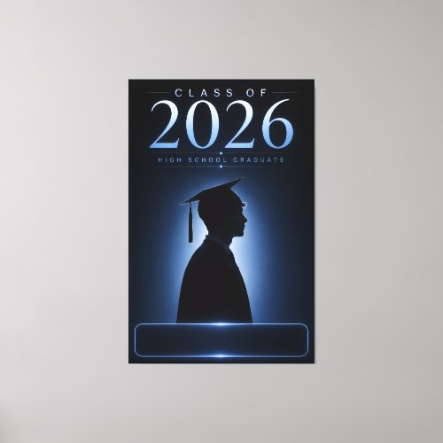 Personalized Name Class of 2026 Graduate Gift Canvas Print