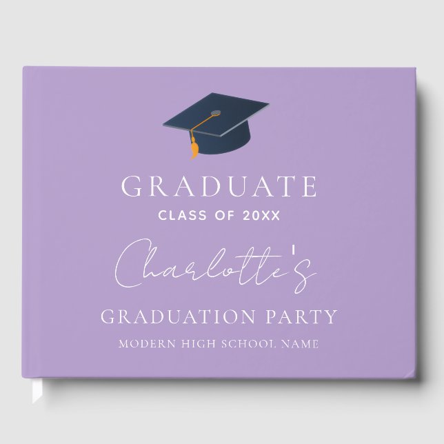 Personalized Name & Class of 2026 Graduation Guest Book (Front)