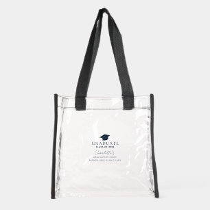 Personalized Name & Class of 2026 Graduation Party Clear Tote Bag