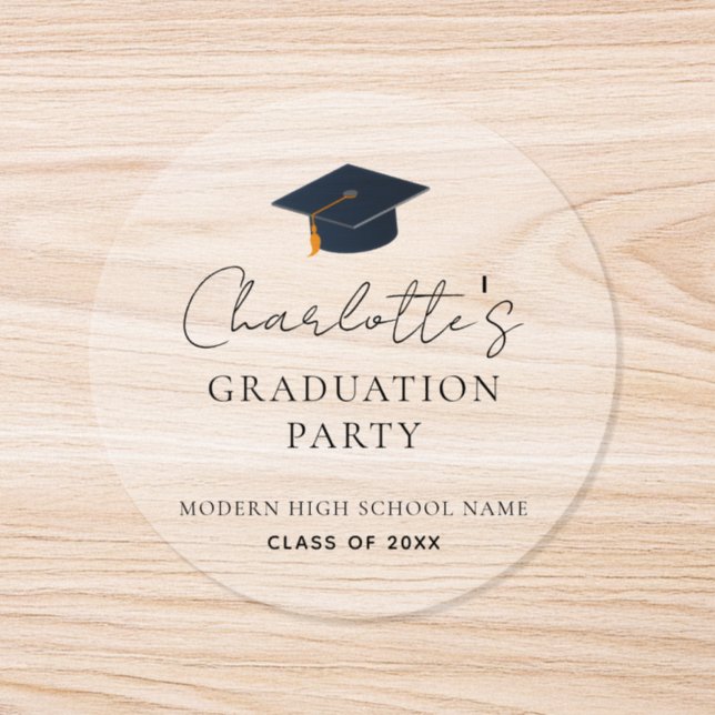 Personalized Name Class of 2026 Graduation Year Classic Round Sticker (Single)