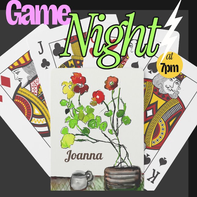 . Personalized Name Classic Art Games Poker Cards (Personalized,  Nasturtium playing cards)