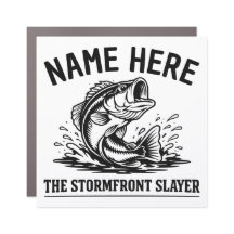Personalized Name Classic Bass Fishing Storm
