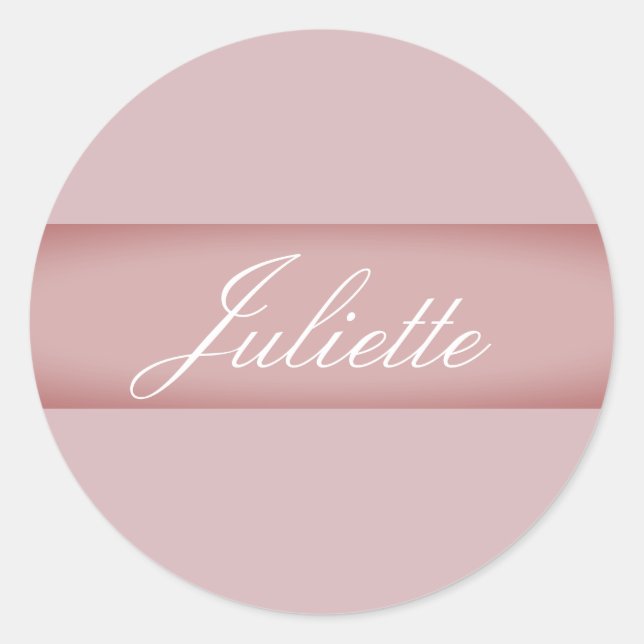 Personalized Name Classic Round Sticker (Front)