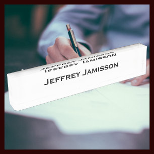 Personalized Name Clear Acrylic Desk Name Plate