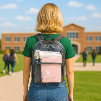 Personalized Name Clear Backpack