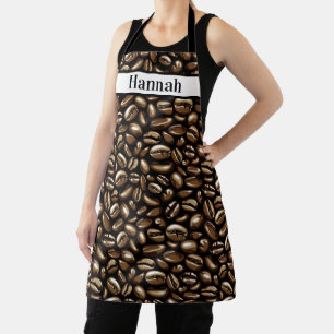 Personalized Name Coffee Bean Barista Apron