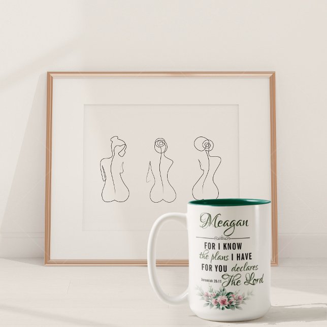 Personalized name coffee mug: Jeremiah 29:11 Two-Tone Coffee Mug (Creator Uploaded)